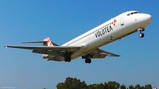 Boeing 717200 Low Landing amp Takeoff  Skiathos the Second St Maarten  VOLOTEA  Plane Spotting [upl. by Foskett604]