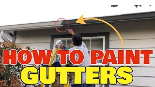 How To Paint Gutters DIY  Using Basic Hand Tools and a Ladder Step by Step [upl. by Nnylarac]