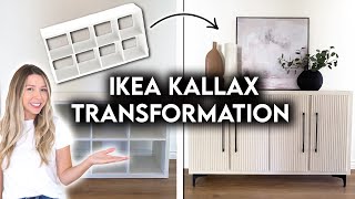 DIY IKEA HACK KALLAX TRANSFORMATION  FLUTED SIDEBOARD [upl. by Lerim]