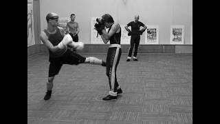 Savate footwork drill escape inside [upl. by Ecirtap]