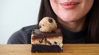 ASMR Eating Sounds Cookie Dough Brownie No Talking [upl. by Teerell835]