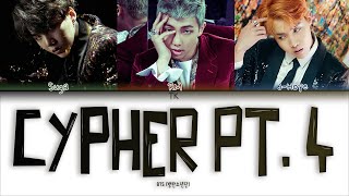 BTS Cypher PT 4 ПЕРЕВОД НА РУССКИЙКИРИЛЛИЗАЦИЯ Color Coded Lyrics [upl. by Avruch832]