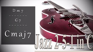 Slow Jazz 251  Backing track in C  75bpm [upl. by Tennaj]