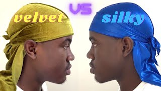 Velvet vs Silky Durag  Best Durag For 360 Waves [upl. by Hospers]