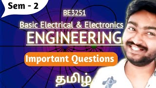 BEEE important Questions BE3251 Important Questions Basic Electrical and Electronics Engineering [upl. by Ramo]