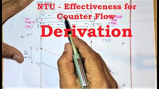 NTU Effectiveness for Counter Flow heat exchanger  Derivation [upl. by Lorens]