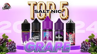 TOP 5 SALT NIC GRAPE จัดอันดับน้ำยากลิ่นองุ่นน่าใช้ ยอดนิยมที่สุดในปี 2024 [upl. by Rainer685]