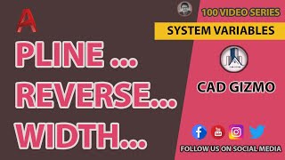 AutoCAD System Variables  PLINEREVERSEWIDTH  Cad Gizmo  Autocad [upl. by Glanti75]