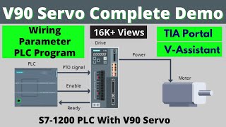 V90 Servo With S71200  WiringParameter amp Programming  Complete Demo [upl. by Ilamad]