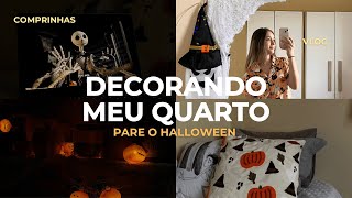 DECOREI MEU QUARTO PARA O HALLOWEEN COM A SHEIN  SHEINhalloweenparty [upl. by Candless124]