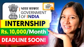 🔥 URGENT Government Internship with Certificate  ₹10000 ⚠️ Few Days Left  Open to All [upl. by Aleahc596]