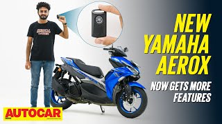 2024 Yamaha Aerox 155 Version S review  New features updates and price  First Ride Autocar India [upl. by Odlanir]