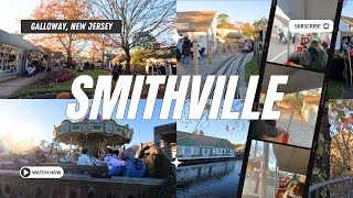 Smithville Galloway New Jersey  Train Ride  Christmas Shops  Winter Wonderland at Smithville NJ [upl. by Gatias503]