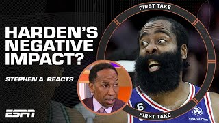 James Harden could be DETRIMENTAL to Russell Westbrook amp the Clippers  Stephen A 😦  First Take [upl. by Clemen]