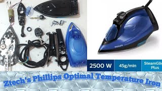 How to Repair Steam Iron  Phillips Optimal temperature  ASMR Restoration  GC 3920  ztechs3 [upl. by Avruch]