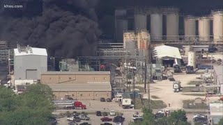 One dead two injured in explosion fire at chemical plant near Houston [upl. by Suoirred715]