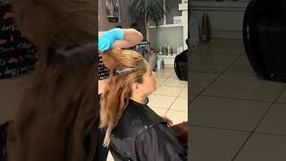 Neutralización de tonos naranja y amarillo cabello hair balayage [upl. by Trilley]