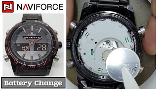 How To Change Battery NaviForce 9024 Digital Watch [upl. by O'Donnell]