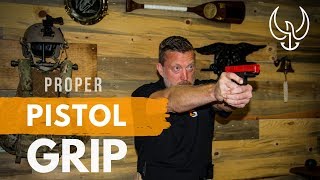 Proper Pistol Grip  Navy SEAL Teaches How to Grip a Pistol [upl. by Emili876]