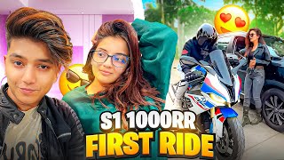 OUR FIRST S1000rr BIKE RIDE 🏍️ ARYANSHI SHARMA  tusharsworld1 [upl. by Brawner91]