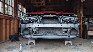 2017 Alfa Romeo Giulia Quadrifoglio  Front Bumper Fascia Repair  Part 1  The Problem [upl. by Elspeth]