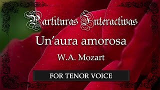 Unaura amorosa KARAOKE FOR TENOR VOICE  W A Mozart  Original Key A Major [upl. by Asenev]