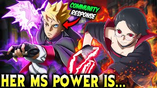 Saradas TWO Mangekyou Sharingan Powers Are BUSTED  Naruto Explained Commuity Response [upl. by Otho739]