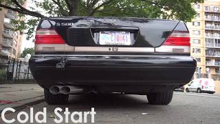 Mercedes Benz S500 W140 Brabus Style Exhaust Acceleration and Revs [upl. by Etnod]