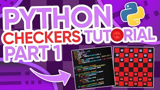 PythonPygame Checkers Tutorial Part 1  Drawing the Board [upl. by Okoyk]