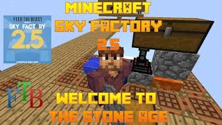 Stone Age  Sky Factory 25  FTB  Minecraft  Episode 02 [upl. by Templeton]