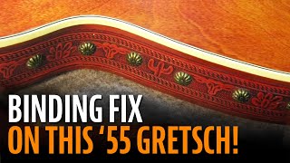 Binding repair on a 55 Gretsch Roundup [upl. by Eetak]