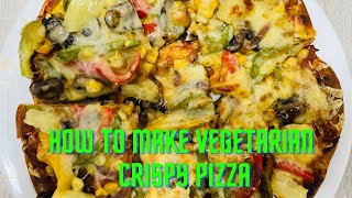 How to make vegetarian crispy pizza with pita bread [upl. by Coward]