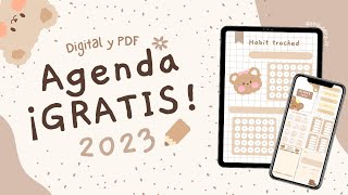 AGENDA 2023 ¡GRATIS ✨️ Digital y PDF 🖨📱  AGENDA cute kawaii 🧸 [upl. by Dieter]