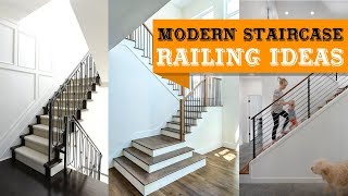 100 Modern Staircase Railing Ideas [upl. by Kartis]