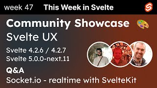 This Week in Svelte 2023 Nov 24  Svelte 427 TypeScript in markup websockets in SvelteKit [upl. by Niu841]