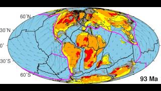 Plate tectonic reconstruction since Pangea breakup [upl. by Tonl205]