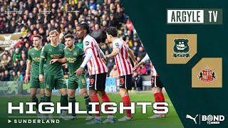 Plymouth Argyle v Sunderland highlights [upl. by Nanahs373]