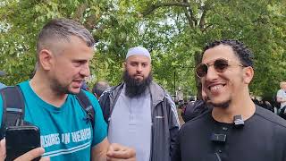 White Supermacist Roasted ampRun Away Shamsi Speakers Corner [upl. by Noteek]