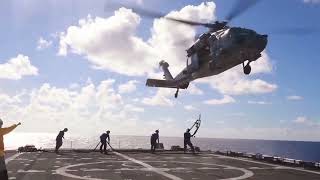 MH60S Knighthawk helicopter in flight refuel [upl. by Zippel]