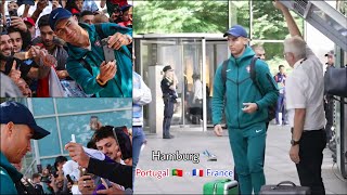 Cristiano Ronaldo has arrived at Hamburg for game vs France 🇫🇷🇵🇹 Euro2024 Quarterfinal [upl. by Panayiotis]