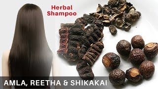 Homemade Amla Reetha and Shikakai Shampoo For Long Healthy Hair [upl. by Dareen596]