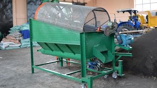 OscillatingCylinder Rotary ScreenSifter with Screw Conveyor3HP [upl. by Sauder]