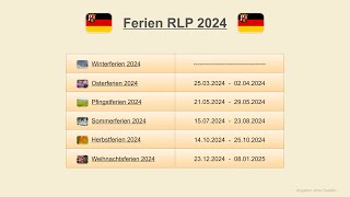 Ferien RLP 2024 [upl. by Roque]