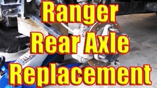 Polaris Ranger Rear Axle Change and How to Remove if STUCK SEIZED in rear end [upl. by Atirma]