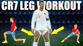 Follow Ronaldo With His Home Leg Workout No Equipment [upl. by Nothsa]