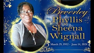 Thanksgiving Service For the Life of Beverley Phyllis Sheena Wignall [upl. by Azyl451]