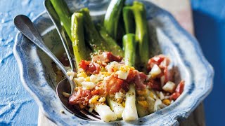 Recette  Salade tiède de poireaux aux lardons [upl. by Notsyrb785]