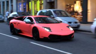 MATTE PINK Lamborghini Murcielago LP6704SV  Driving Scenes Revs and Acceleration [upl. by Brynne112]