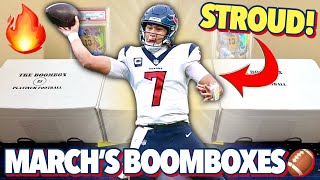 HELLO CJ STROUD 😮🔥 Opening Marchs Elite Platinum amp MidEnd Football Boomboxes [upl. by Ahsiemaj470]