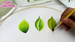 Como Pintar Hojas En Tela Fácil  Painting On Fabric How To Paint Leaves [upl. by Stultz]